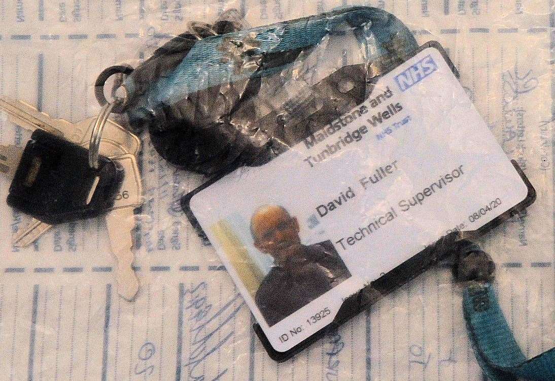 Necrophiliac and murderer David Fuller's Maidstone and Tunbridge Wells NHS Trust security pass Pic: Kent Police