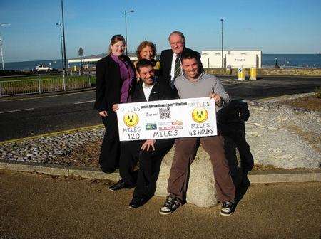 Mark Rogers and Scott Morley, who did a coastal walk in aid of Smiles4Miles