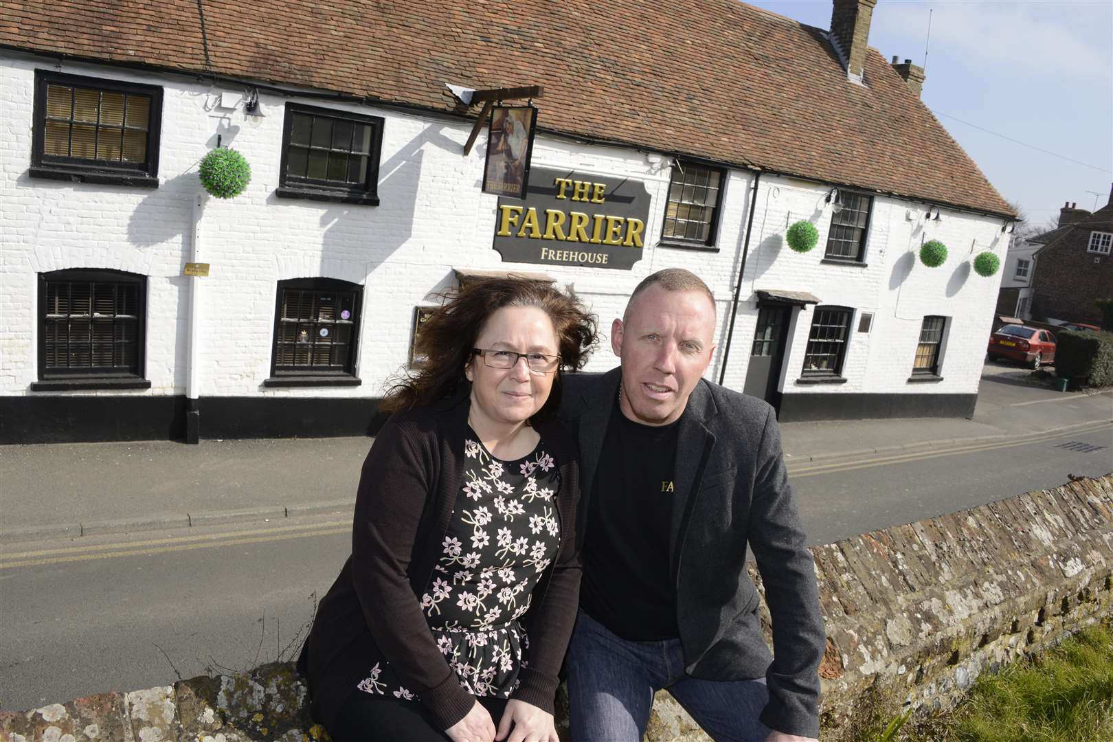Dayle and Donna Melody outside their newley renamed pub