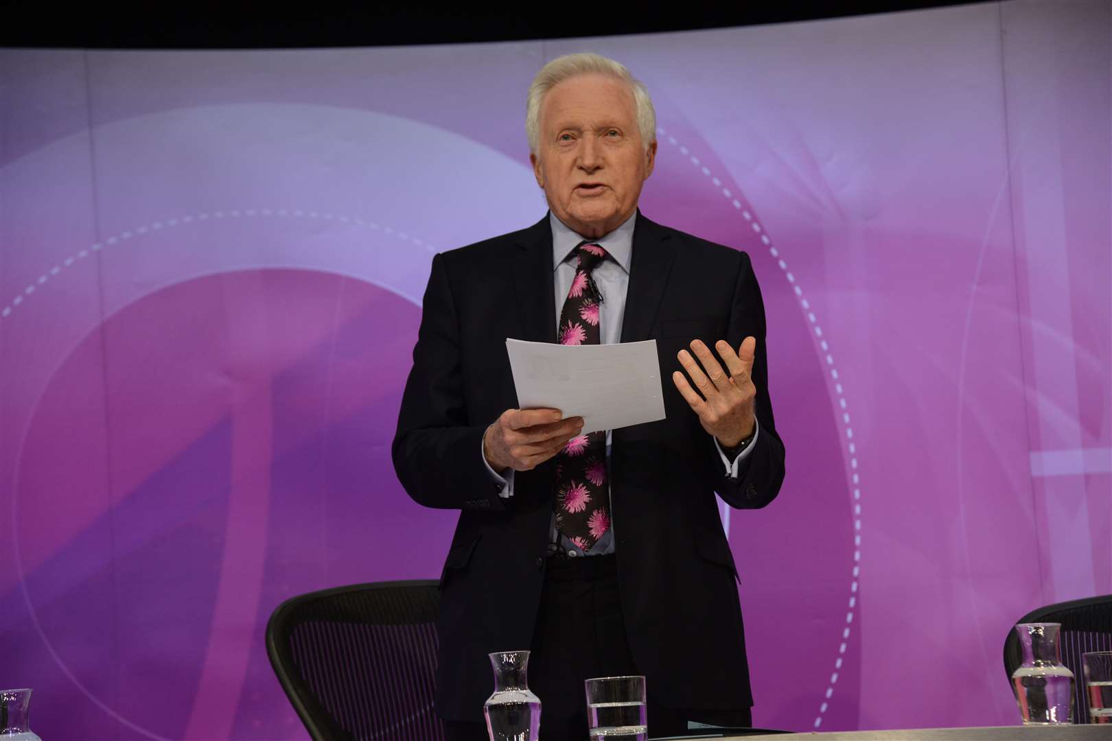 Question Time host David Dimbleby at the Quarterhouse in Folkestone