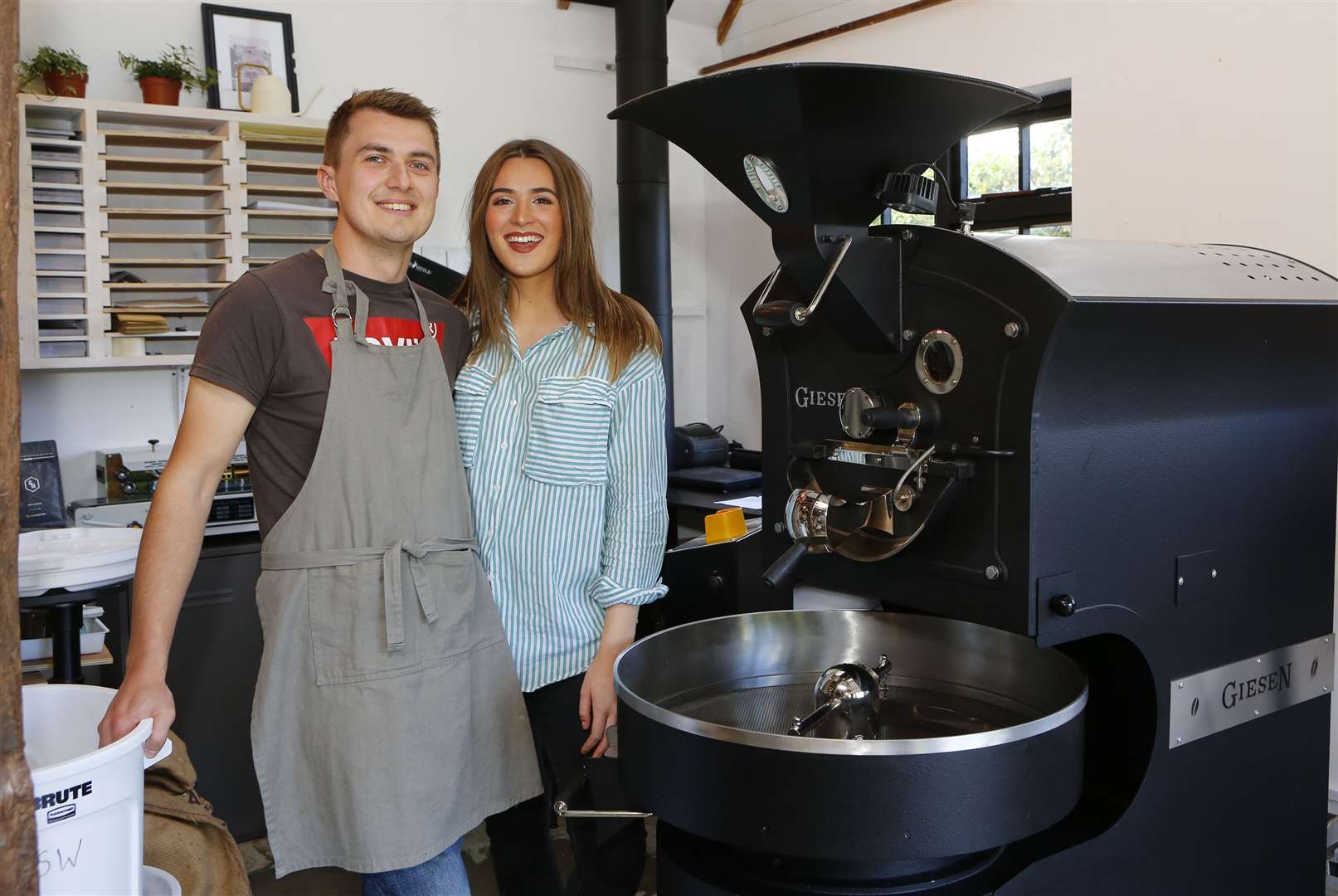 Joel and Emma-Louise Tozer at the new Bloss Coffee in Ashford