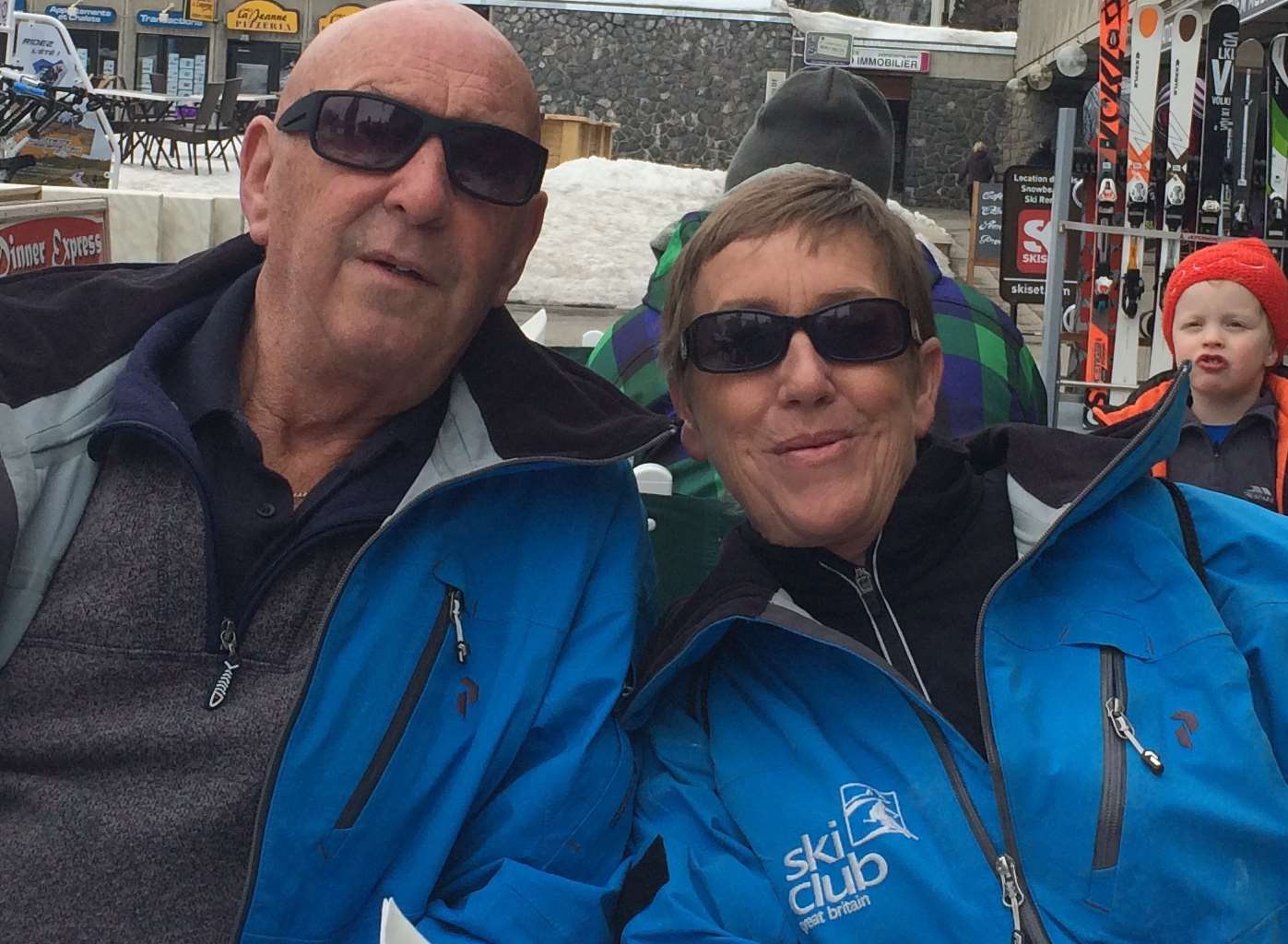 Jackie Read, who Read died in a ski accident in Flaine, France. Pictured with partner of 15 years, Barry Philpott