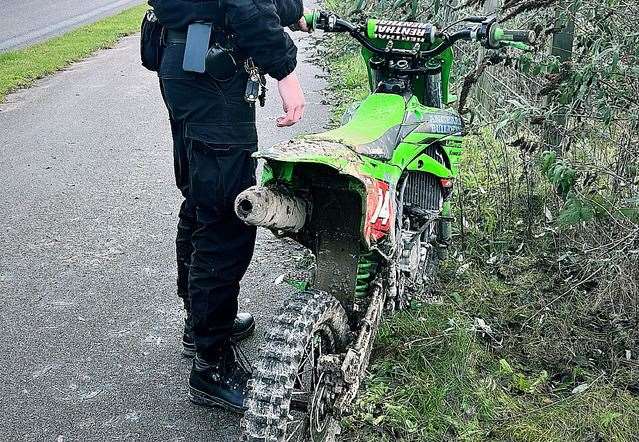 Kent Police's RPU detained a biker who 'goaded them' in Snodland. Picture: Kent Police