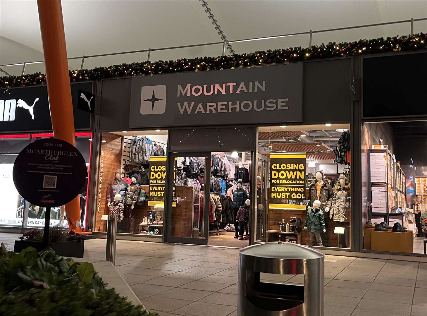 Mountain Warehouse will move to another spot at the centre