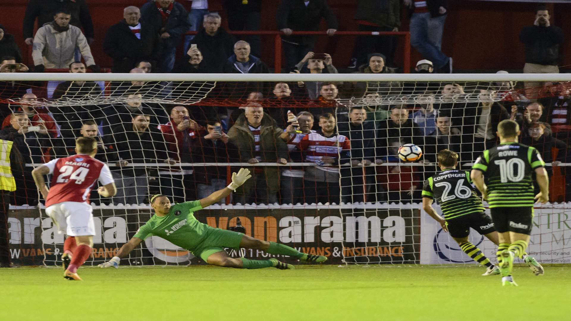 James Coppinger scores Doncaster's fifth from the penalty spot Picture: Andy Payton