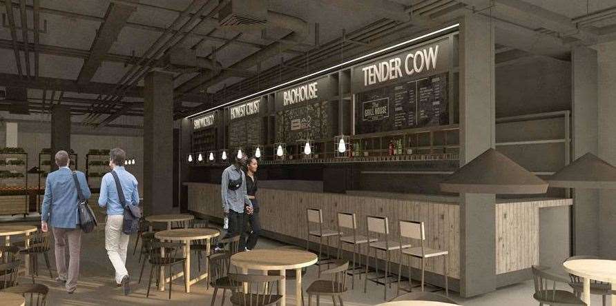 An example of what the food hall might look like, Lockmeadow will have eight food outlets