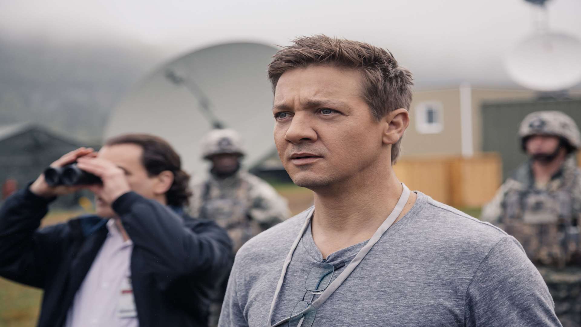 Jeremy Renner in Arrival. Picture: PA Photo/Paramount Pictures/Jan Thijs