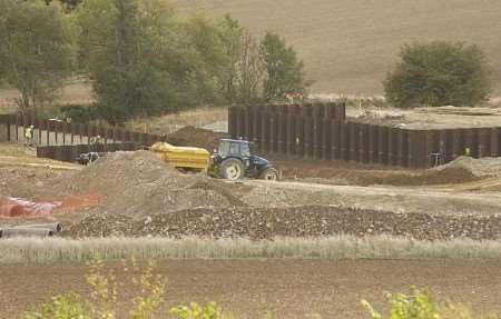 Progress being made on the bypass in October 2003. Picture: GRANT FALVEY