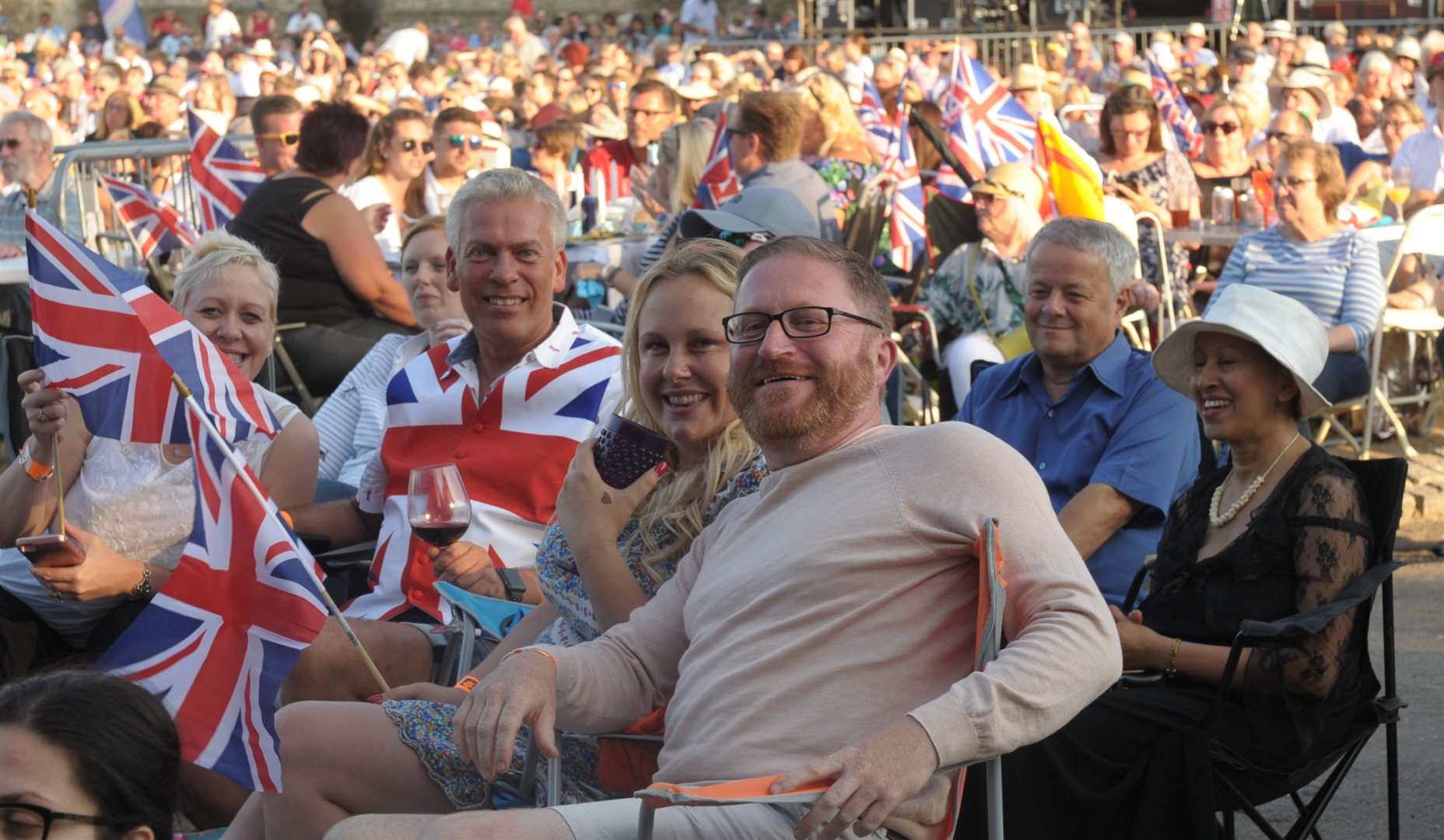 Keith, Emma and friends enjoy last year's Proms Picture: Steve Crispe