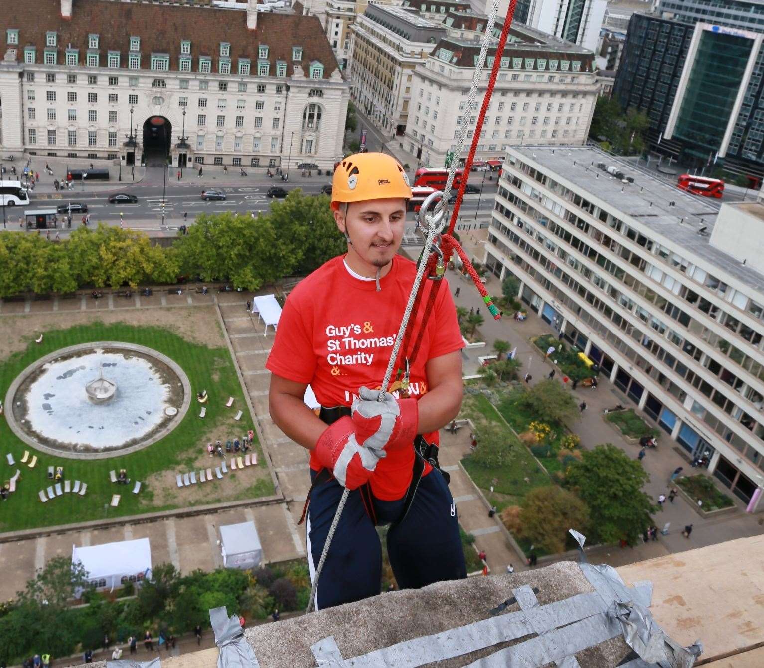 Window fitter Matt took on the charity challenge to raise money for the NHS who helped save his brother. Picture: St Thomas' Hospital