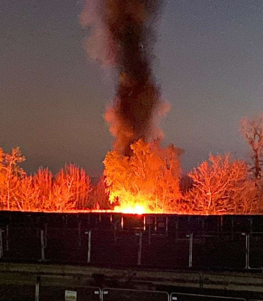 The blaze in Barming in the early morning of Monday, April 19