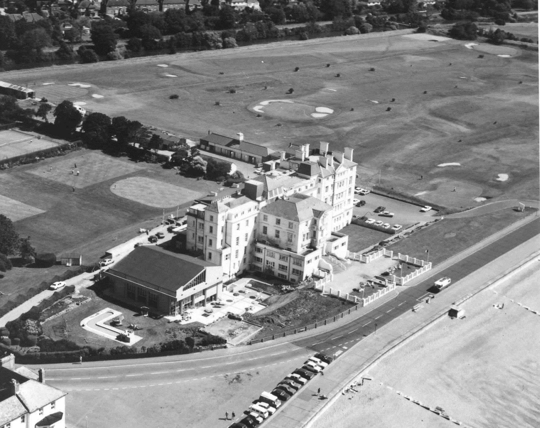 The impressive Hythe Imperial Hotel pictured from above in 1981