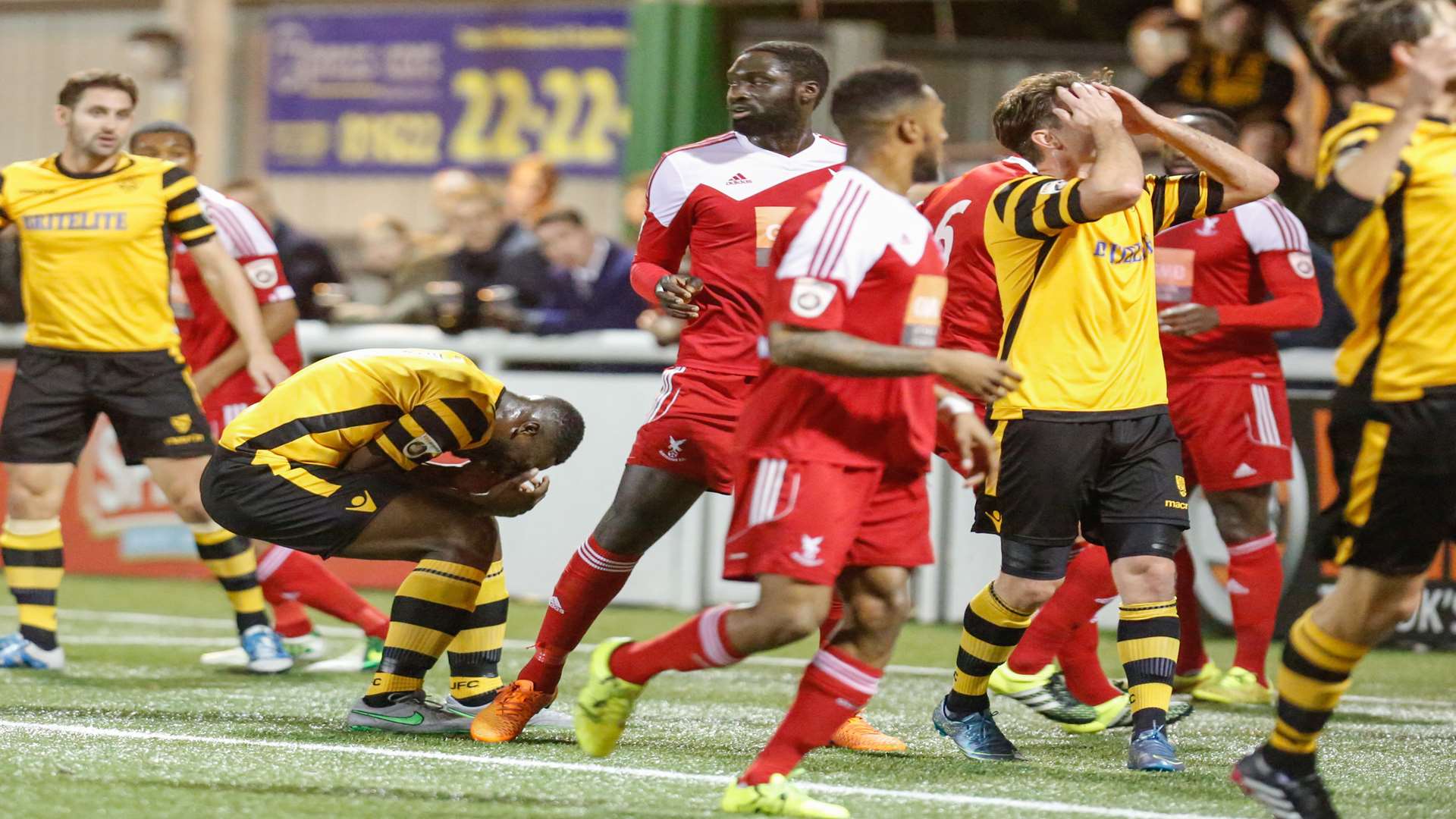 Frustration for Maidstone's Manny Parry as a good chance goes begging Picture: Matthew Walker