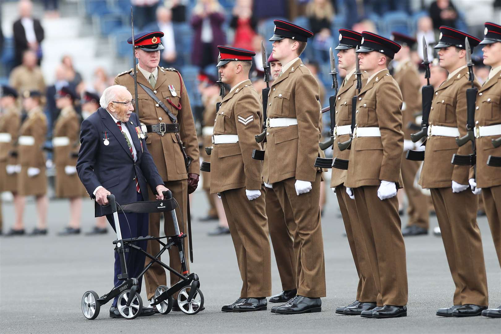 Soldiers from the Yorkshire Regiment will honour Captain Sir Tom Moore at his funeral (Danny Lawson/PA)
