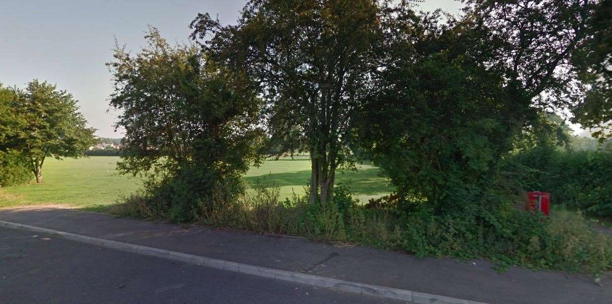 The man spotted exposing himself in Willesborough Recreation Ground. Photo: Google Street View