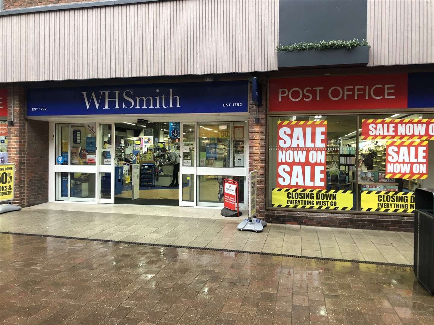 The shop had to close after WHSmith shut