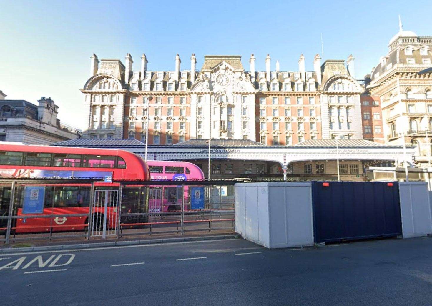 The incident took place outside London Victoria Station. Picture: Google
