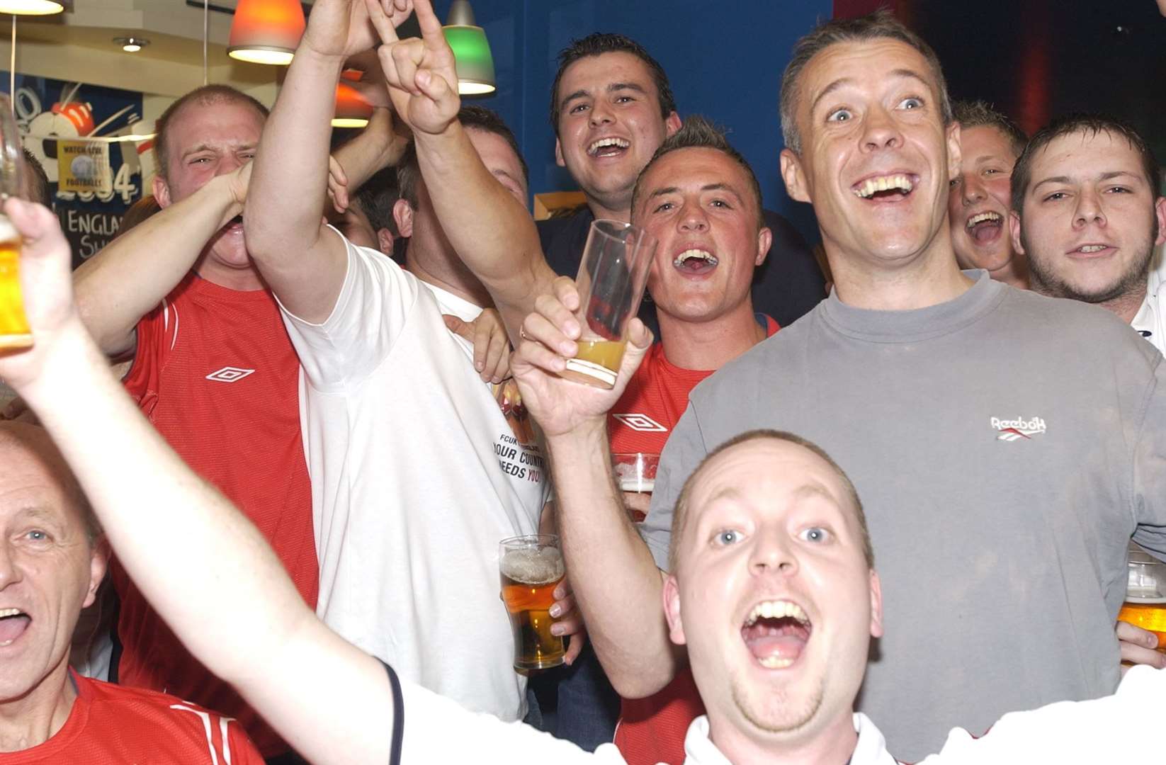 Fans at The Star, Gillingham for England versus Portugal in 2004