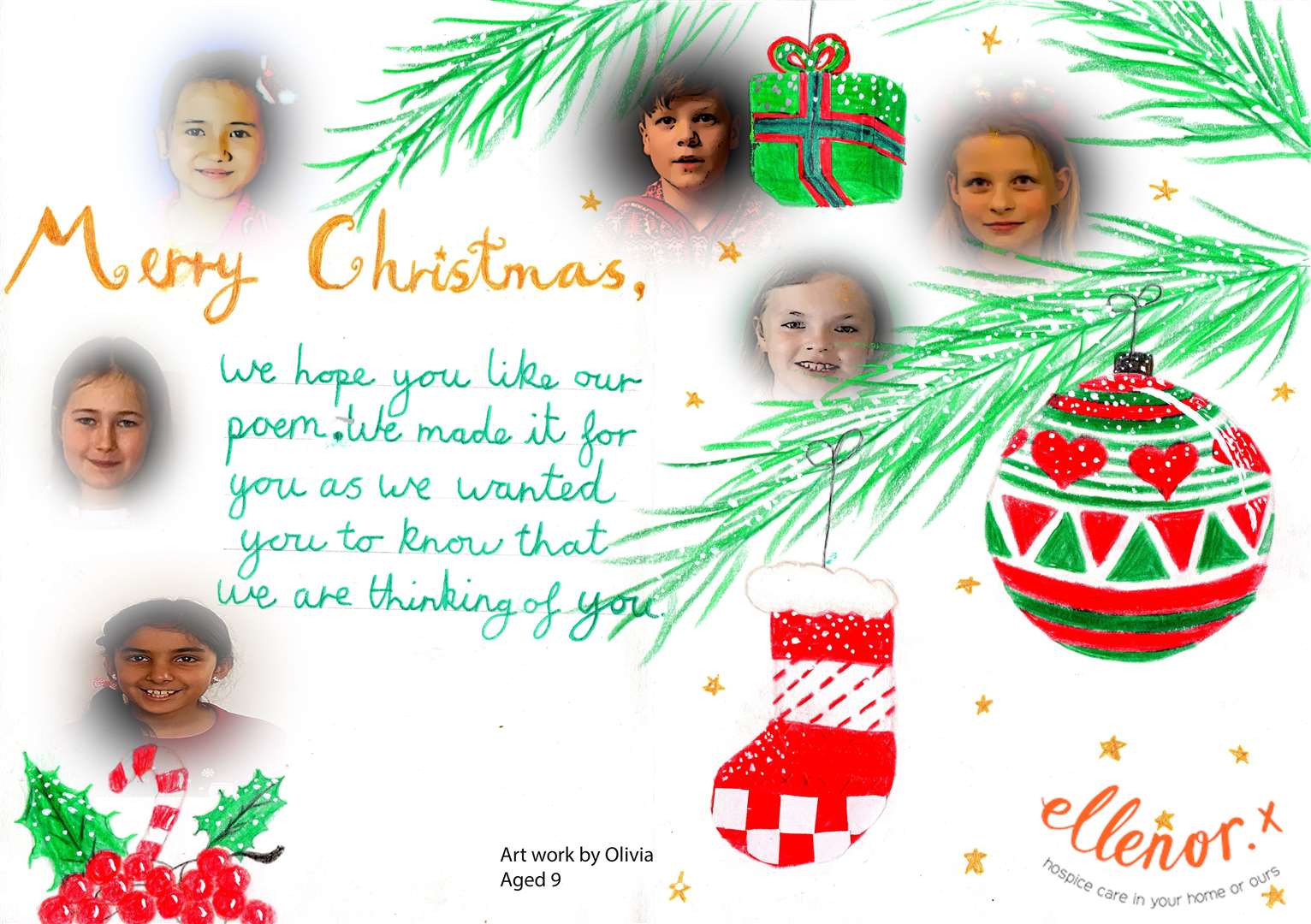 A Christmas message from children supporting ellenor hospice