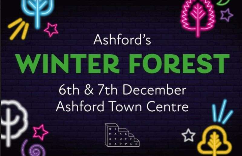 For two nights only, you can experience Ashford’s enchanting and magical Winter Forest, made up of a trail of illuminated trees dotted around the town centre and Elwick Place.