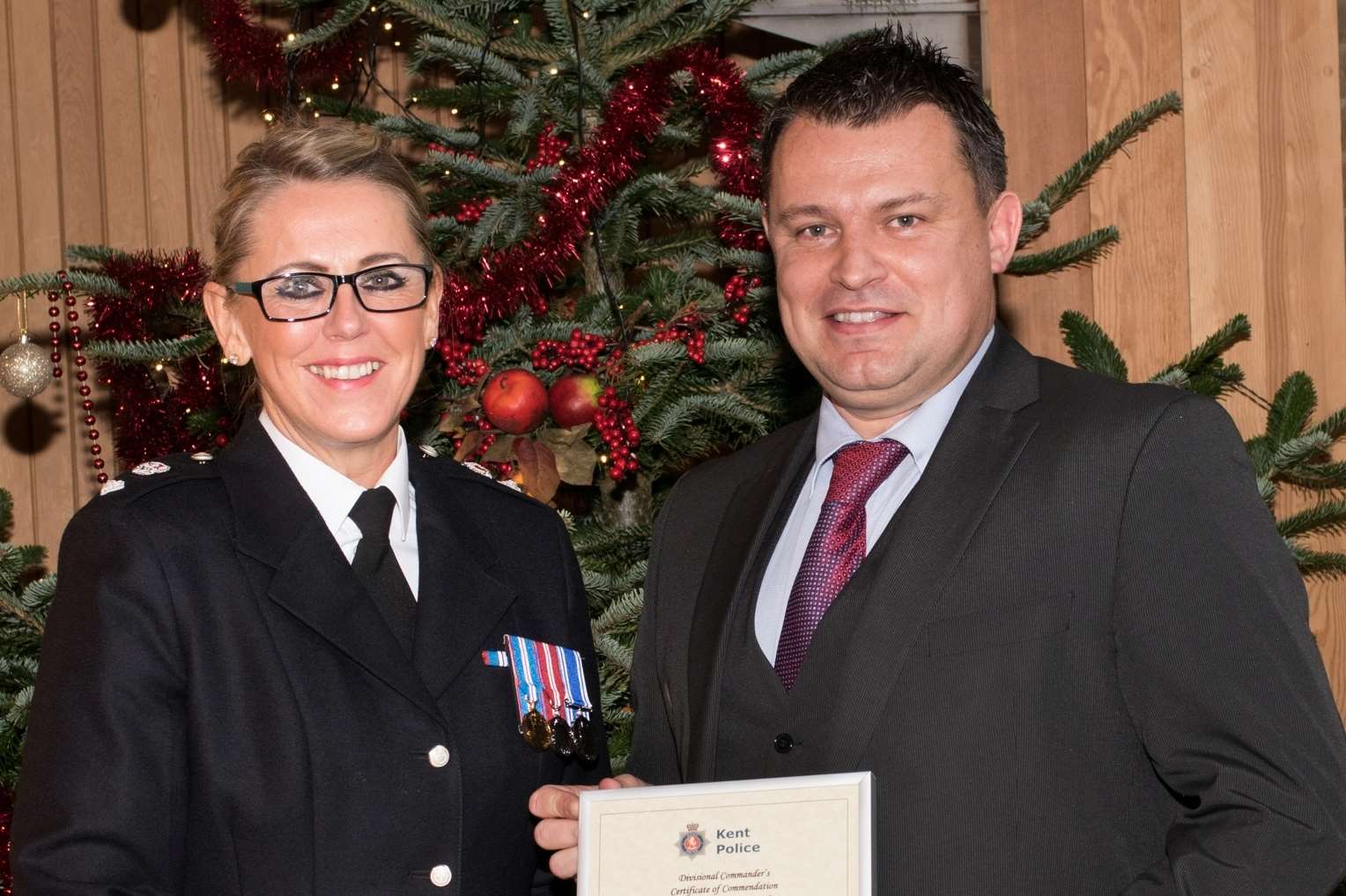 Chief superintendent Andrea Bishop with DC Gary Stamp.