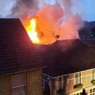 The fire taking hold at Mu Mu in Maidstone. Picture: Bethan Maisie Caffyn (49485110)