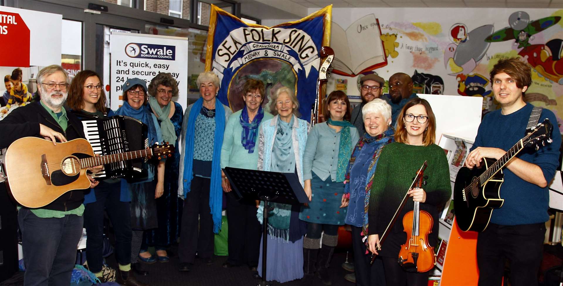 Sea Folk Sing, community choir free concert at Sheppey Gateway, Sheerness.Picture: Sean Aidan (22371335)