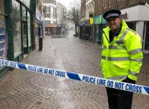 Ramsgate town centre is taped off. Picture: Jamie Kight.
