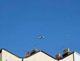 The helicopter was seen flying over Folkestone. Picture: Maria Marsh