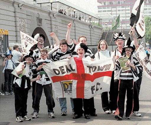 Deal Town fans at Wembley 20 years ago Picture: Paul Dennis