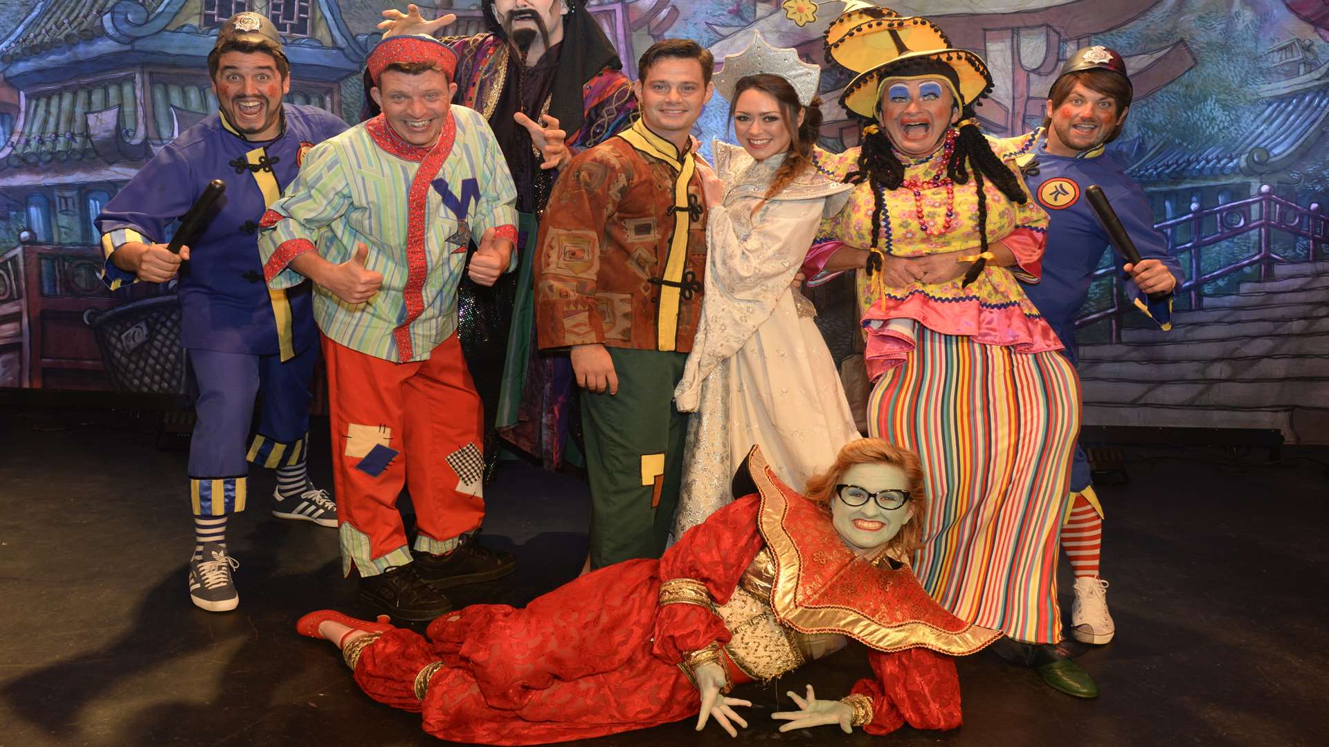 The cast of Aladdin, this year's panto at the Theatre Royal, Margate