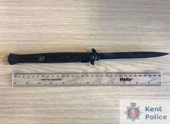 The lock knife. Picture: Kent Police