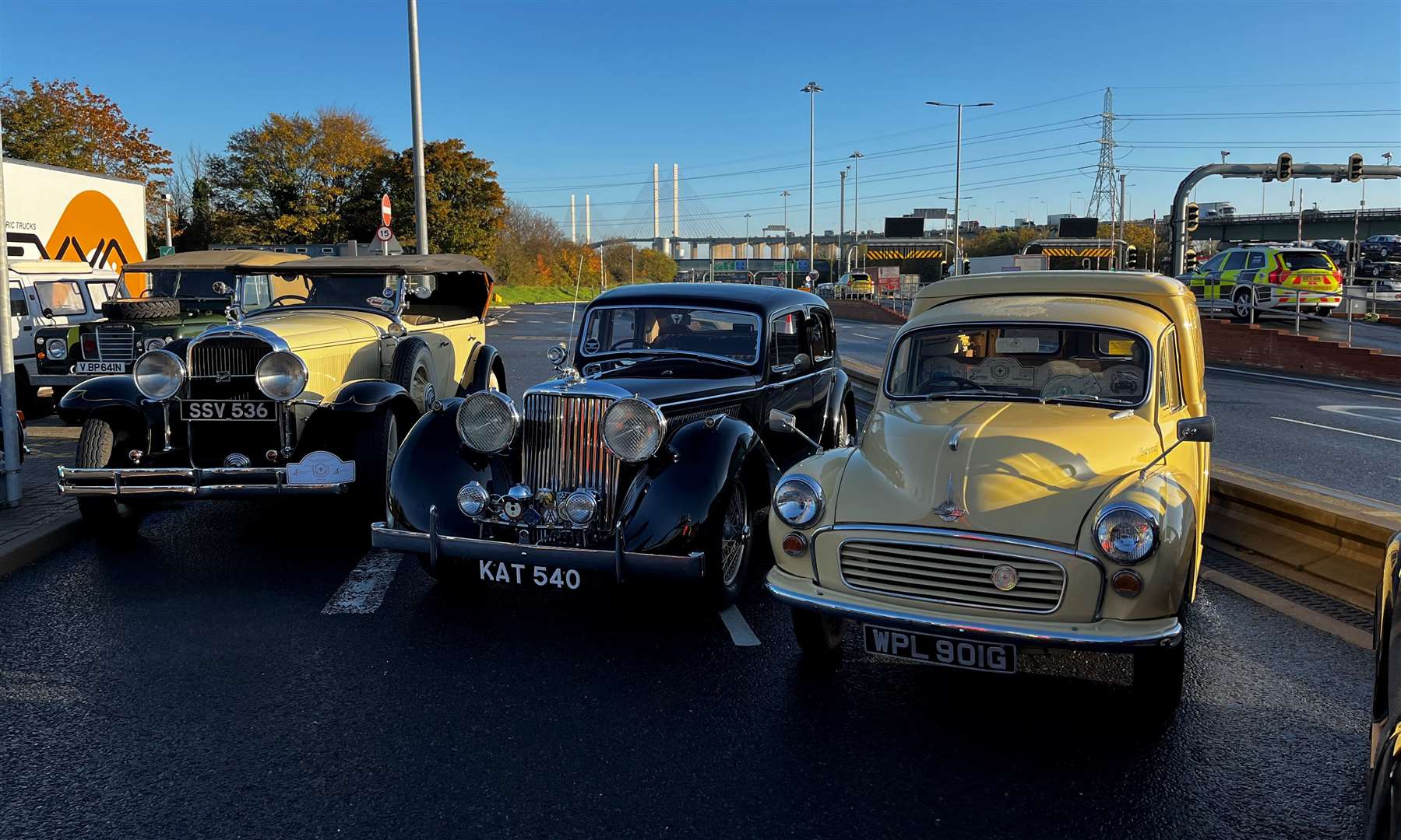The vintage car parade helped celebrate the Dartford Crossing's 60th birthday
