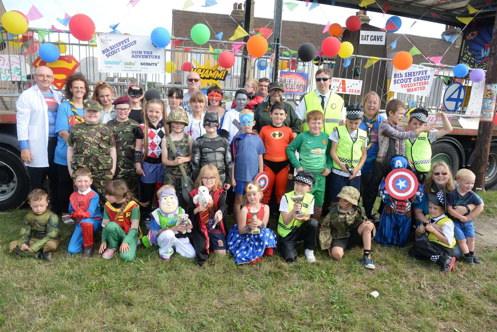 The 8th Sheppey Scout Group float in Sheerness Carnival on Saturday. Picture: Chris Davey. (15383734)