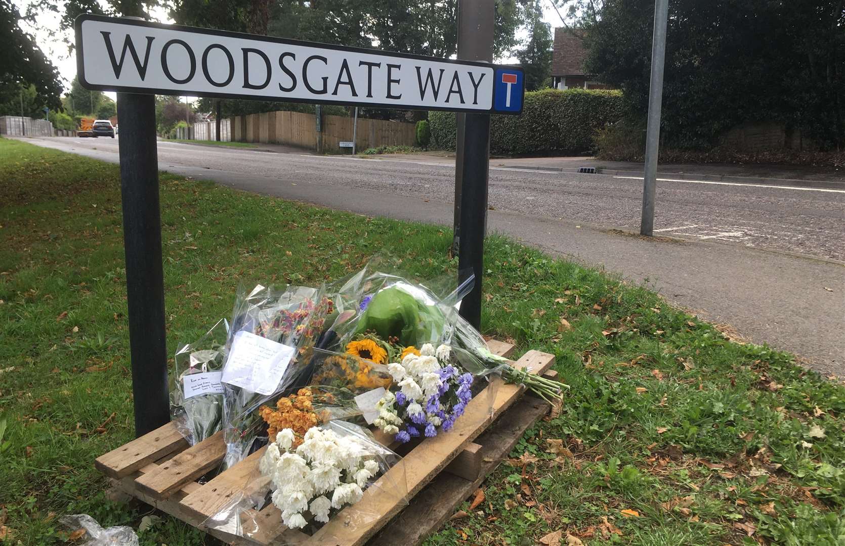 Floral tributes were left to a biker killed near Pembury High Street