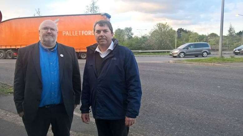 Dartford council leader Jeremy Kite and MP Gareth Johnson