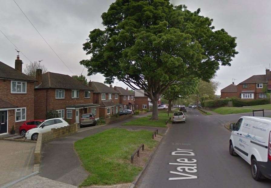 Four men were seen acting suspiciously around Vale Drive, Chatham. Picture: Google