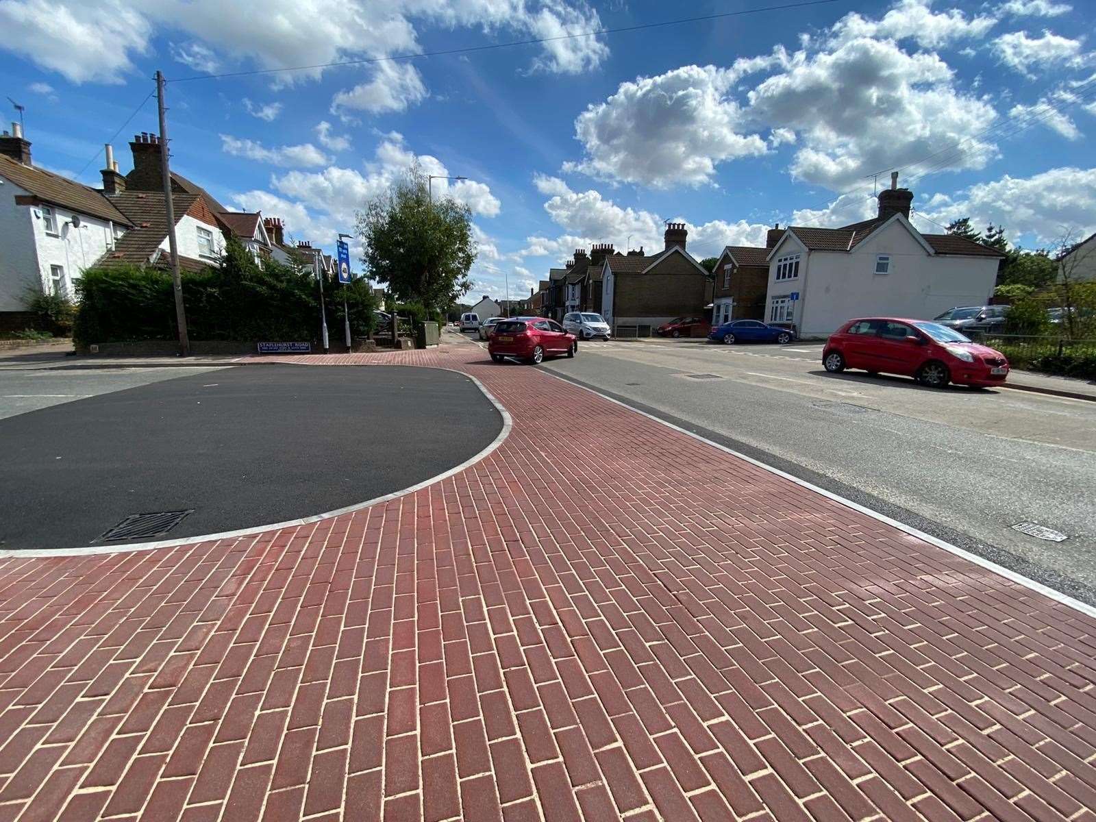 The new Staplehurst Road junction design along London Road