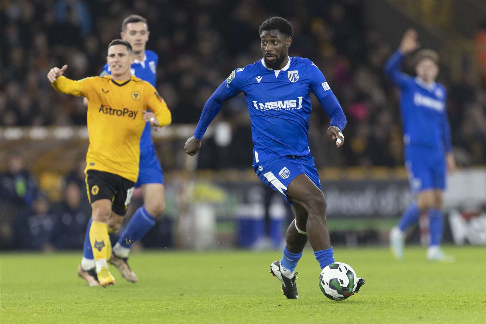 Gillingham were beaten 2-0 by Wolves in the Carabao Cup