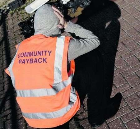 Offenders at 'Community Payback' sites have suffered verbal abuse and threats. Picture posed by model