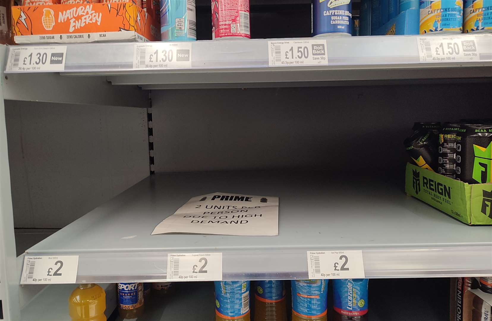 Asda's shelves were stripped of the drink