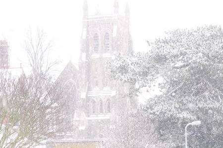 Tim Hughes captured this snowy church scene in Deal