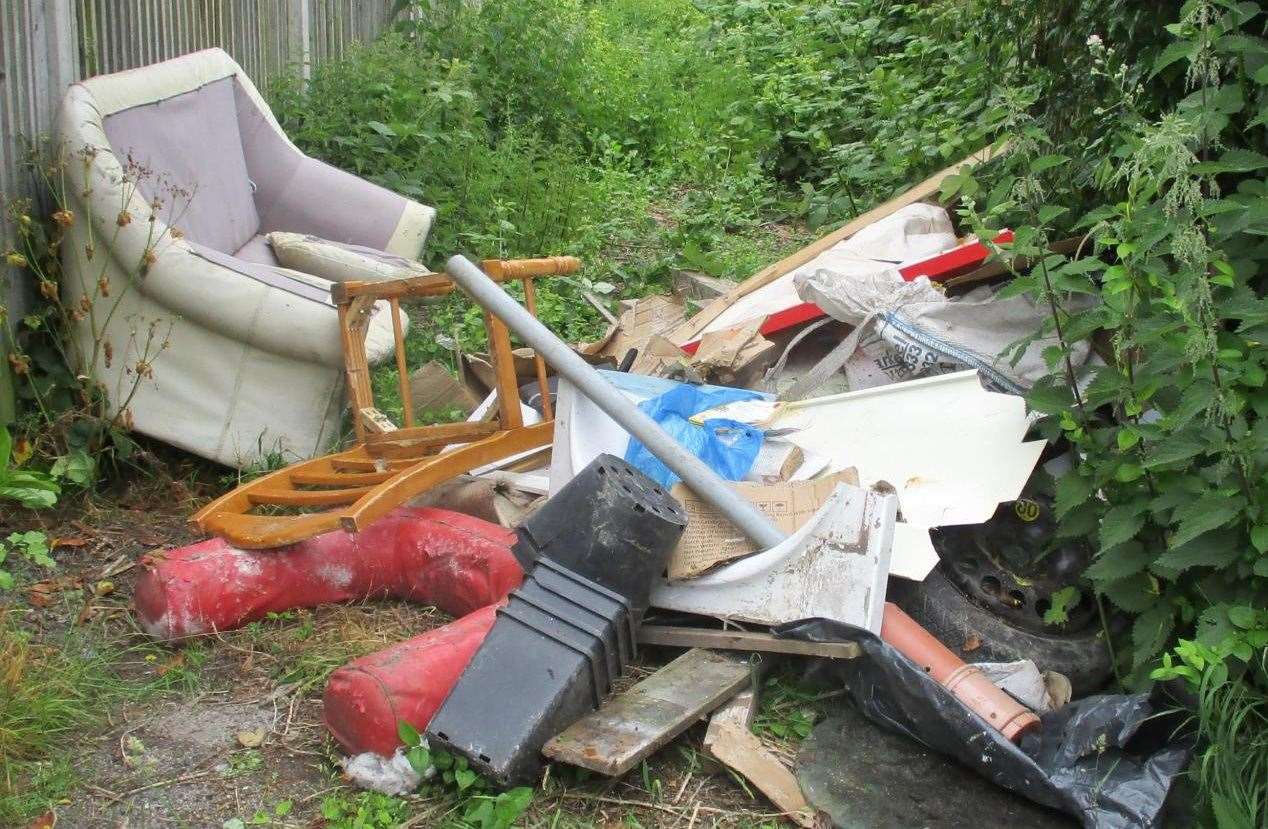 Ben Taylor left this rubbish in an allyway. Picture: Thanet District Council (8151932)