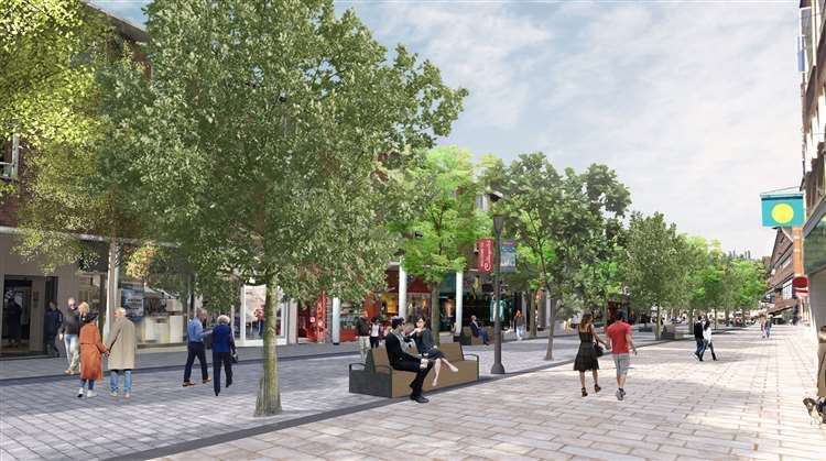 The St George’s Street stretch of Canterbury’s high street has been under construction for five months