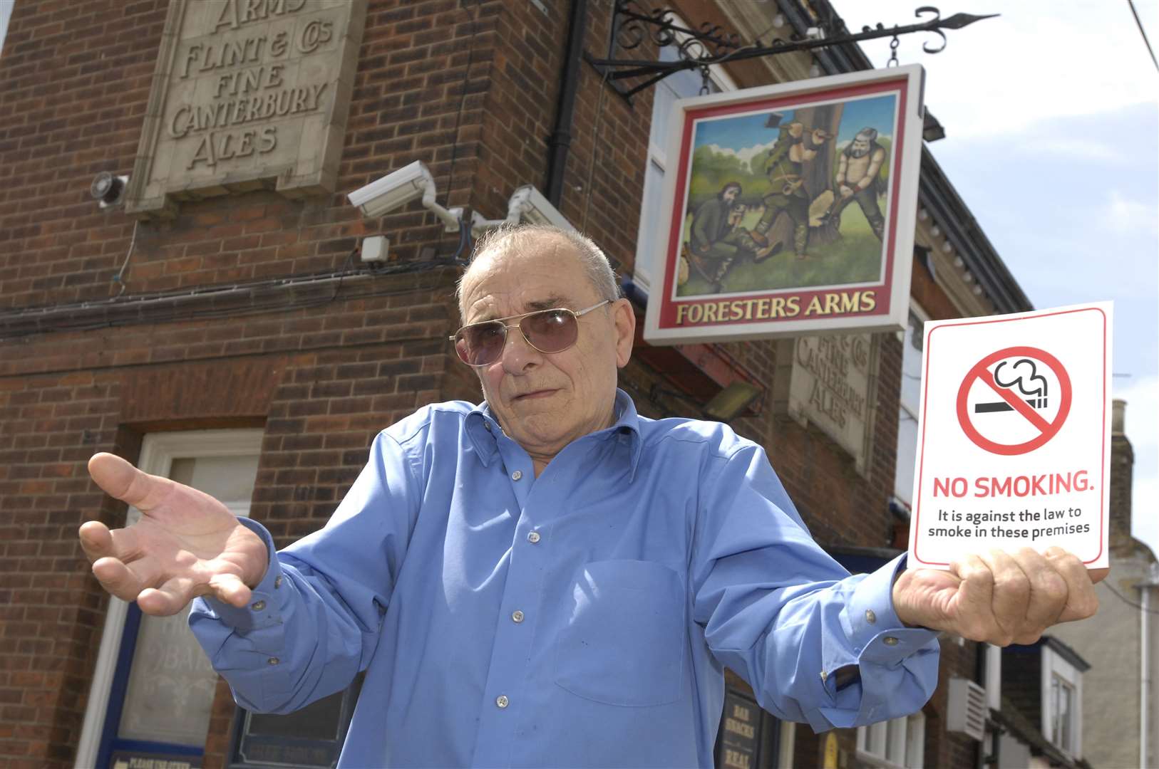 John Hodder, owner of the Foresters Arms in Charlotte Street, Sittingbourne, pictured in June 2007, feared he would get more noise complaints with smokers having to go outside his pub. The pub closed in 2017. Picture: Andy Payton