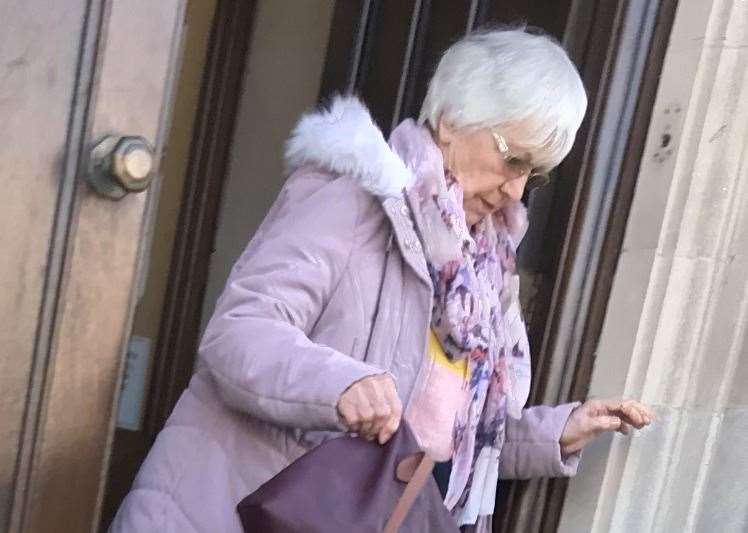 Dorothy Sanders leaves Maidstone Magistrates Court