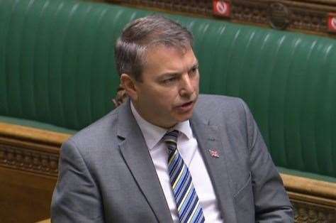 Dartford MP Gareth Johnson was at the meeting with government and rail officials.  Image: Parliament Television