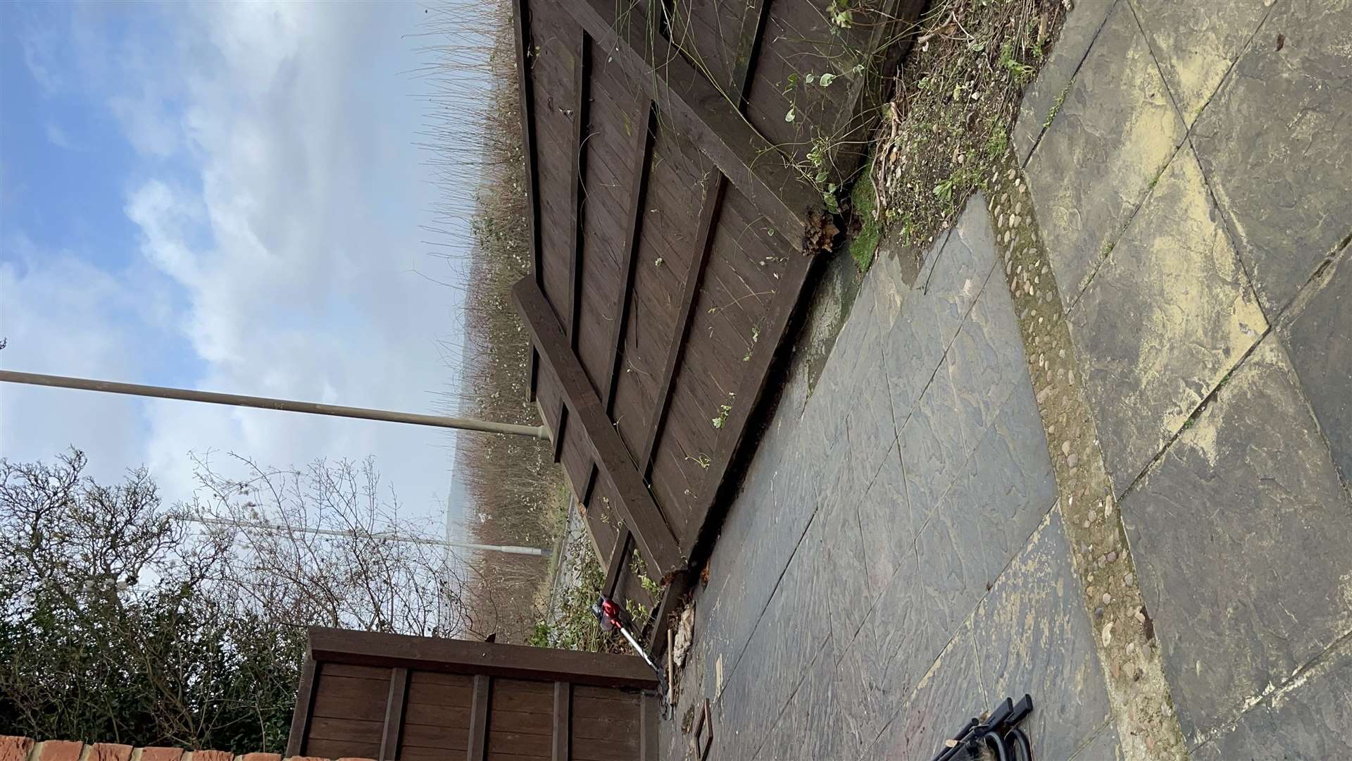 Joanne Gould has been left fuming with Clarion Housing Association for failing to fix her fence after it was knocked down by Storm Eunice