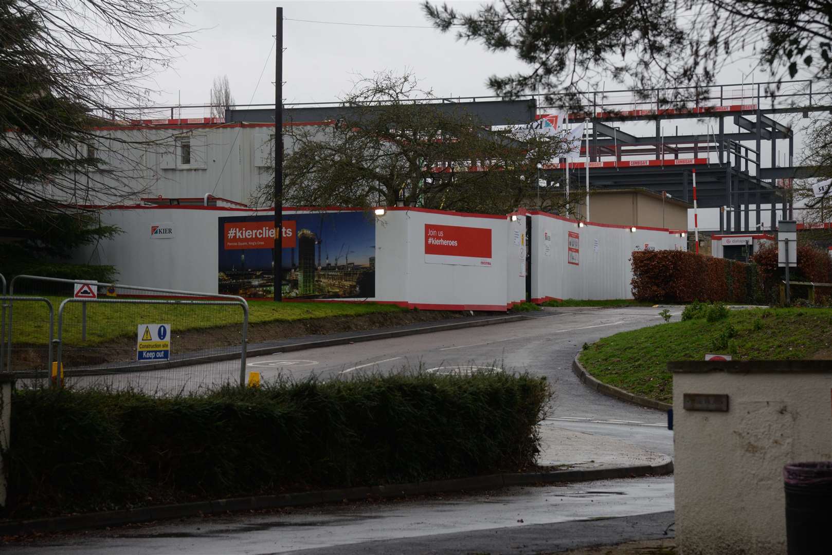 The new-build at the school has been progressing throughout the year. The old school will be demolished after its completion