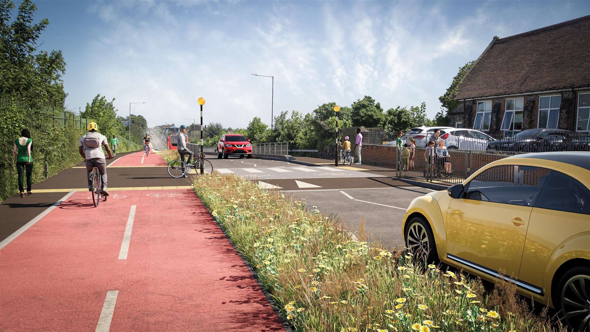 Proposed plans along London Road at Rosherville Church of England Academy. Picture: KCC